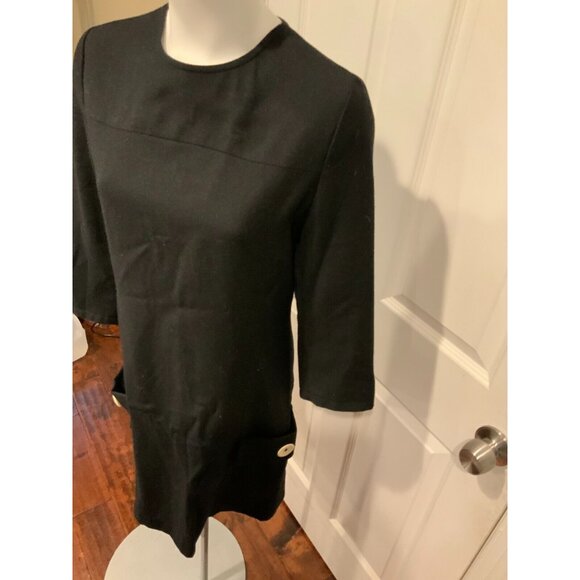 Rag & Bone Black 3/4 Sleeve Shift Dress, Size 4 - Picture 4 of 6